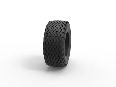 Offroad tire 119 Scale 1 to 25 3D print model