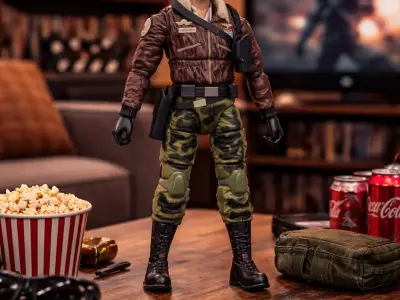 G I Joe Classified General Clayton Hawk Abernathy Low-poly 3D model