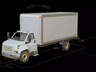 Chevrolet Kodiak C6500 Box Truck 3D model