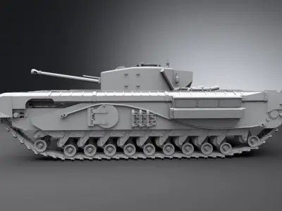 Churchill Tank scale model    3D print model
