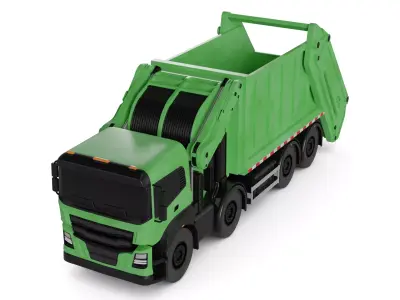 Garbage truck 3D model V3