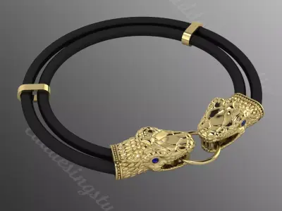 Bracelet ak37 snake 3D print model