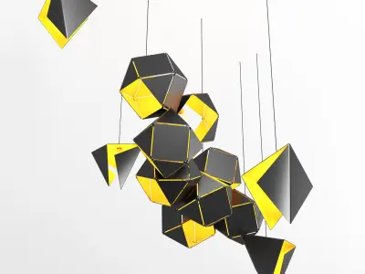 Welles Long Chandelier 3D model