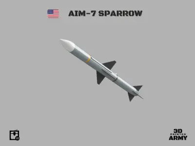 AIM-7 SPARROW missile for aeromodelling - 3D printing files 3D print model