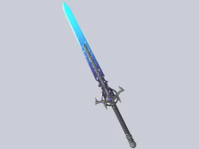 Astral blade Low-poly 3D model