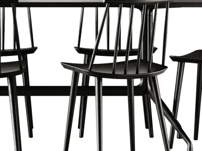 About A Table and J Series J77 Chair by Hay 3D model
