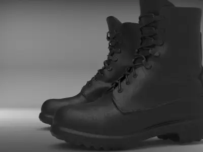 TACTICAL MILITARY BOOTS 3D print model