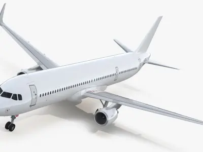 Airbus A321neo with Interior Generic 3D model