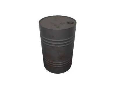 Rusty Metal Barrel - Game Ready Low-poly 3D model
