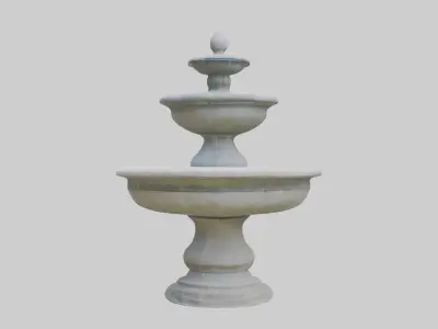 Stone fountain Low-poly 3D model