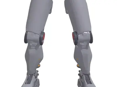 Futuristic Cybernetic Leg 3D Model 3D model