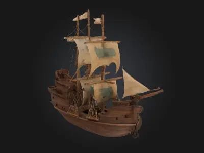 Majestic Voyage  Grand Sailing Adventure Diorama Package 3D model