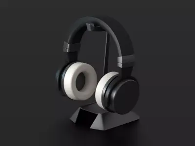 Futuristic Wireless Headphones - Innovative Design 3D model