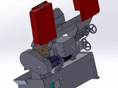 Scissor-type Band Saw Machine  3D model