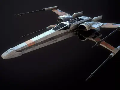 X WING T70 Star Wars 3D model