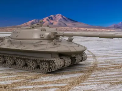 Tank Object 279 Clay Mental Ray  3D model