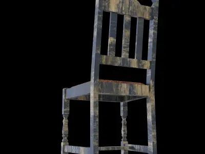 Old Chair Low-poly 3D model