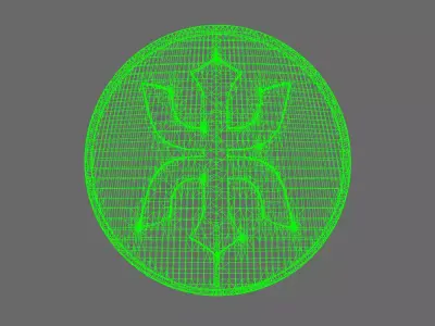 Red Ronin Chapter V10B Shoulder Circle Symbols 3D print model