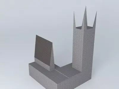 church paper tower Free 3D model