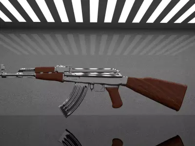 AK47 ASSAULT RIFLE Low-poly 3D model buy