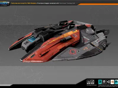 SF Fighter ZR4 Low-poly 3D model