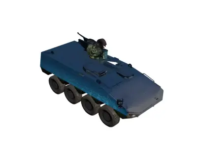Patria AMV Armored Personnel Carrier Low Poly APC Model Low-poly 3D model