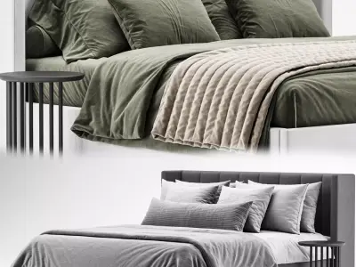West Elm Shelter Side Storage Bed 3D model