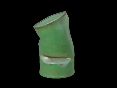 Damaged Oil Drum Low-poly 3D model