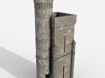 Milners Tower Low-poly 3D model