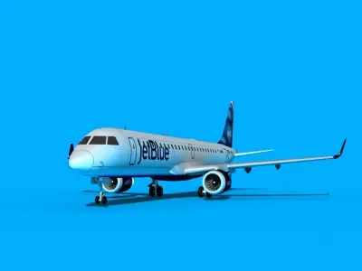 Embraer Emb-190 Jet Blue 2 3D model