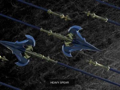MEDIEVAL SPEAR SET 3D Model Collection