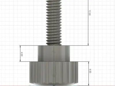 Knurled screws 3D print model