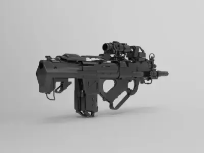 Bullpup Rifle 3D model