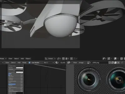 DRONE flying in sky Low-poly 3D model purchase