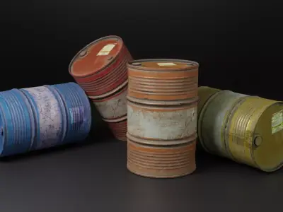 Barrel Iron Low-poly 3D model