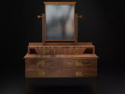 antique dressing table 3D model