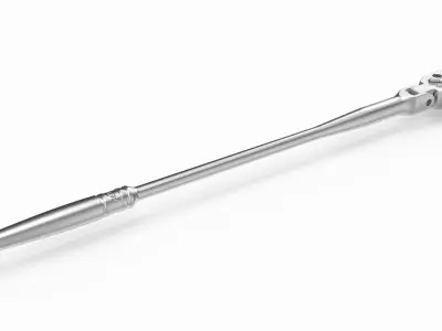 Extra Long Handle Flex Head Ratchet TLLF72 Low-poly 3D model