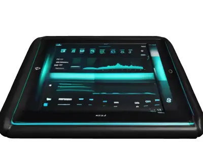 Futuristic Glowing Data Tablet 3D model