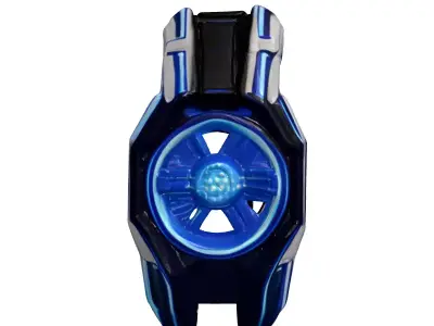 SciFi Gauntlet with Blue Energy Conduits 3D model