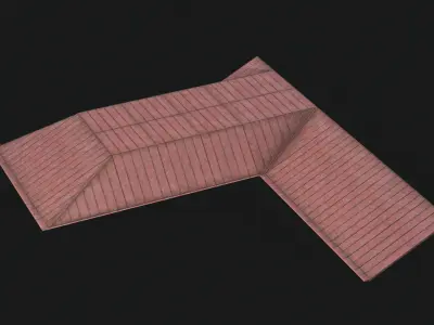 Modular Roof Set Low-poly 3D model