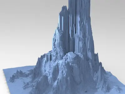 Mount Olympus mountain 2  3D model