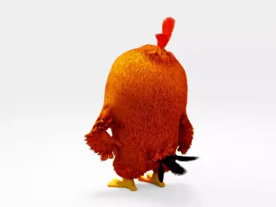 Angry bird rigged characer Free low-poly 3D model