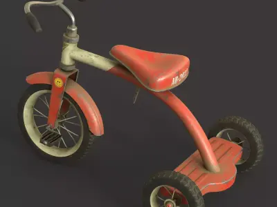 Old Tricycle 3D model get