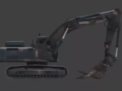 Gothic Excavator 3D Model Low-poly 3D model