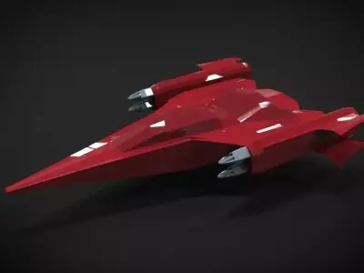 Z10 Spaceship Low-poly 3D model