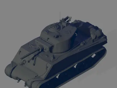 M4A3E2 3D model