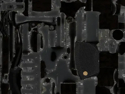 GAME READY TAURUS REVOLVER PBR RIGGED Low-poly 3D model