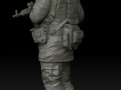 UKRAINIAN SOLDIER 01 3D print model