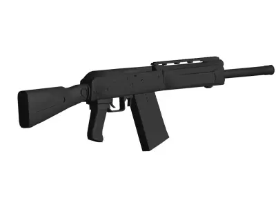 Saiga semi automatic rifle 3D model
