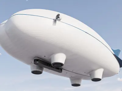 Modern Helium Airship  Low-poly 3D model